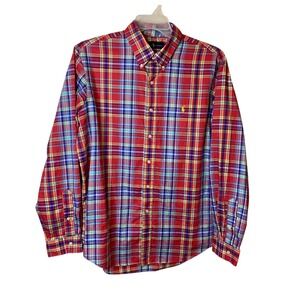 Ralph Lauren Mens Plaid Long Sleeve Button Down Shirt XL Multi Color Pony logo